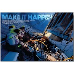 Make It Happen Sailboat 16x24 Motivational Art Print