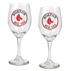 Boston Red Sox Wine Glass Set