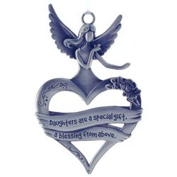 Engraved Daughters Angel & Heart Keepsake Ornament