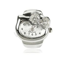 Hello Kitty Silver Ring Watch