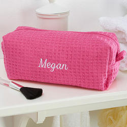 Personalized Embroidered Name Makeup Bag in Pink