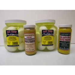 Pickled Eggs and Gourmet Mustard Assortment