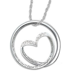 Forever In My Heart Granddaughter Diamond Heart Necklace
