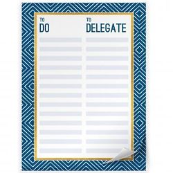To Do & To Delegate Productivity Note Pad