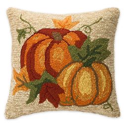 Indoor or Outdoor Pumpkin Throw Pillow