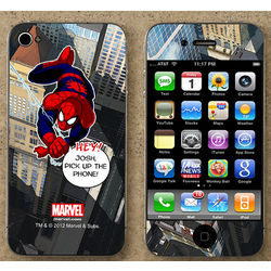 Personalized Spiderman iPhone Skin