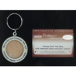Boston Red Sox Key Chain with Game Used Dirt