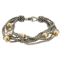 Designer Inspired Six Strand Pearl Bracelet