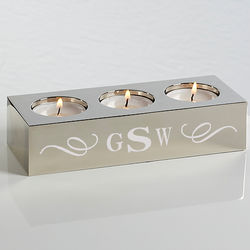 Personalized You Name It 3 Tea Light Candle Holder