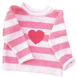 Kids Custom Knit Hearts Sweater