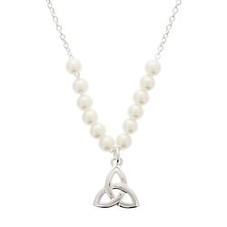 Trinity Knot Pearl Necklace