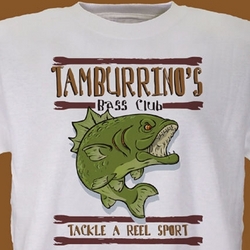 Bass Club Fishing Personalized T-Shirt