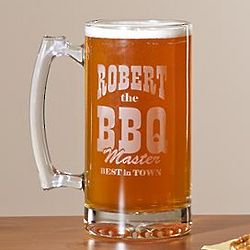 Personalized BBQ Master Beer Mug