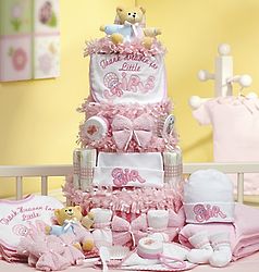 Grand Baby Girl Diaper Cake Essentials Gift Tower