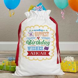 Personalized Birthday Canvas Gift Bag