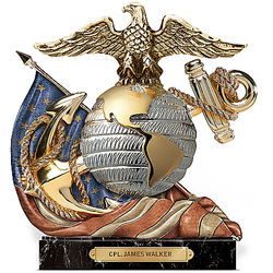Honor, Courage, Commitment Personalized Marine Sculpture