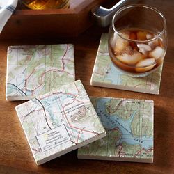 4 Personalized My Town Beverage Coasters