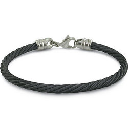 Black Titanium Cable Bracelet