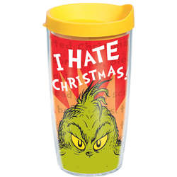 I Hate Christmas Grinch 16-Ounce Insulated Tumbler with Lid