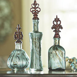 Decorative Glass Bottles Set
