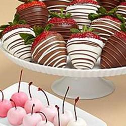 10 Ombre Cherries and 12 Dipped Strawberries