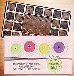 Welcome Baby Personalized Chocolate Box