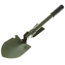 Outdoor 3-in-1 Mini Folding Pointed Spade with Saw and Compass