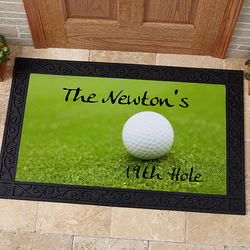 Personalized 19th Hole Golf Doormat
