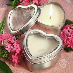 Mini Vanilla Heart Candle Tins