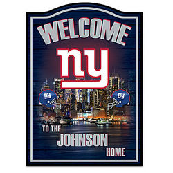New York Giants Personalized Welcome Sign