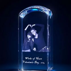 Valentine's Day Personalized 3D Crystal Dome Tower