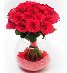 Timeless Romance Red Roses Floral Arrangement