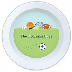 Boy's Sports Melamine Round Bowl