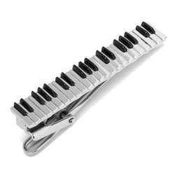Piano Keys Enamel Tie Clip