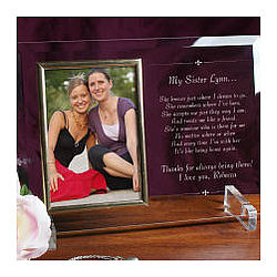 My Sister Beveled Glass Picture Frame