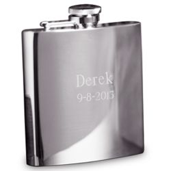 Engraved Speakeasy-Style Stainless Steel Flask