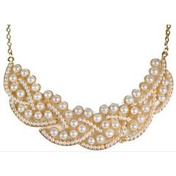 Faux Pearl Collar Necklace