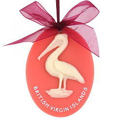Pelican Coral Ornament
