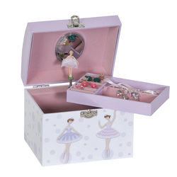 Girl's Musical Ballerina Jewelry Box with Pearl Handle