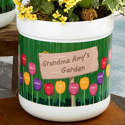 Grandma's Garden Personalized Flower Pot
