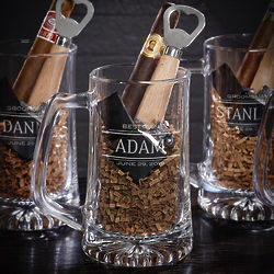 Best Man's Personalized Stanford Beer and Cigar Gift Set