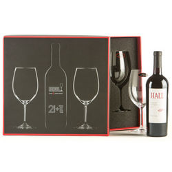 Hall Napa Valley Cabernet and Riedel Wine Glasses Gift Box