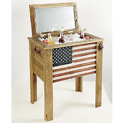 Americana Wood Stand Patio Cooler