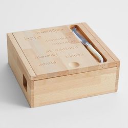 Cheese Cellar and Ivory Knife Gift Set