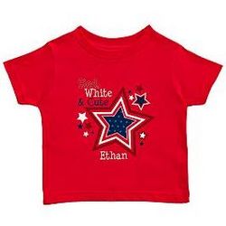 Personalized Red, White and Cute T-Shirt