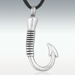 Fish Hook Stainless Steel Memorial Necklace