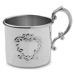 Raised Design Pewter Baby Cup