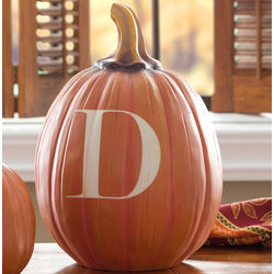 Personalized Large Initial Halloween Pumpkin