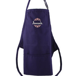 Personalized Solid Purple Adult Apron