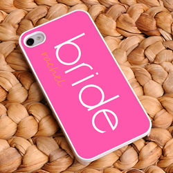 Personalized Pink Bride iPhone Case